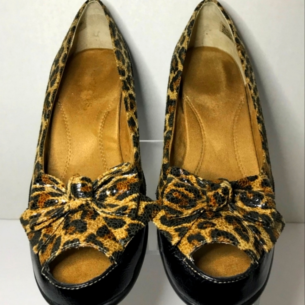 Aerosoles Leopard Wedges